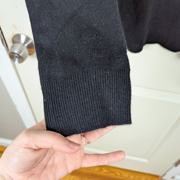 Theory | Black Cashmere Funnel Neck Pullover Size Medium - Picture 6 of 8